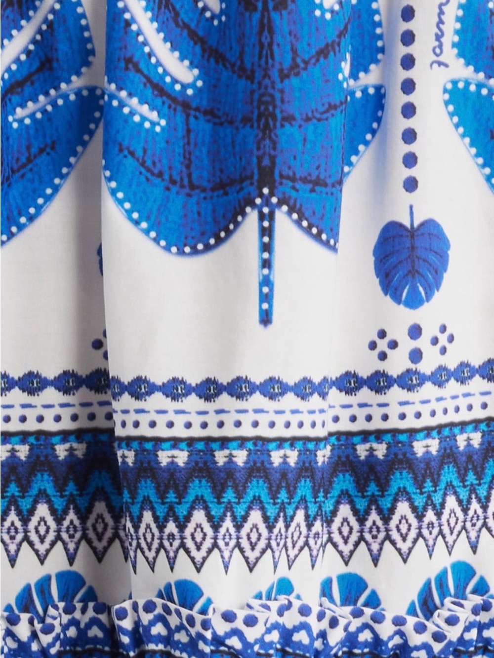 Farm Rio Off-White Zuli Organic Cotton Mini Dress size Small NWT - cute! - Picture 7 of 12